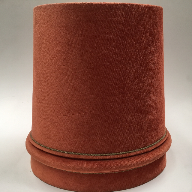 LAMPSHADE, 1960s 70s (Large) Rust Brown Velvet